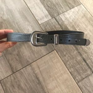 Black snakeskin belt